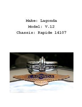 Lagonda Rapide Chassis number 14107 Details Photos