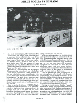 Mille Miglia Article