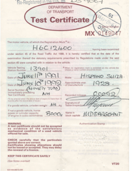 Test Certificate