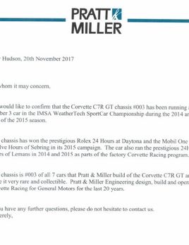 Pratt Miller letter