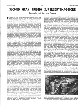 Motor Sport Aug 1954 pp 11 13