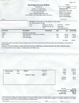 M Coupe receipts 61098