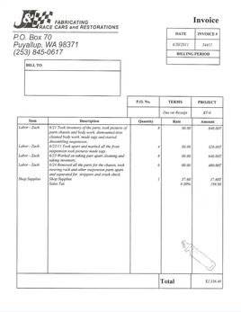 FJ 22 63 receipts