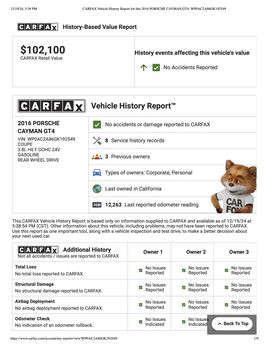 CARFAX Vehicle History Report