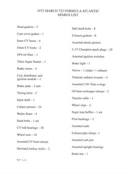 722 12 spares list