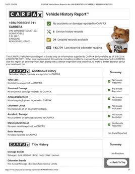 CARFAX WP0 EB0916 GS171524