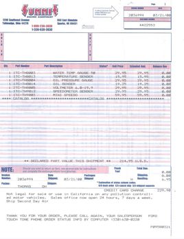 LB3627 gauges receipts