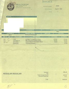 LB3627 steering receipts
