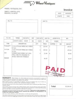 LB3627 wheels receipts