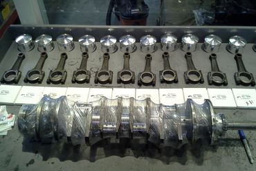 13 8 29 Crank turned and anodized new pistons